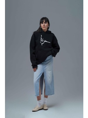 Saw Urbanity Roots & Freedom Oversize Sweatshirt Kadın Siyah