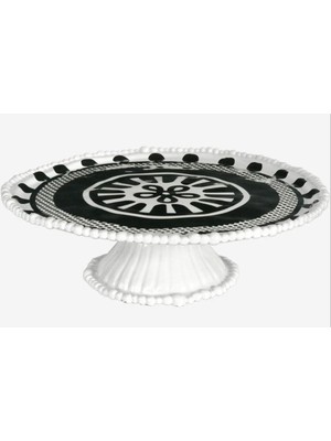 UltraMint Siyah Melamin Kek Standı 35 Cm, Şık ve Dayanıklı Pasta Sunum Aracı