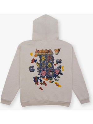 Saw Urbanity Authentic Oversize Sweatshirt Kadın Stone