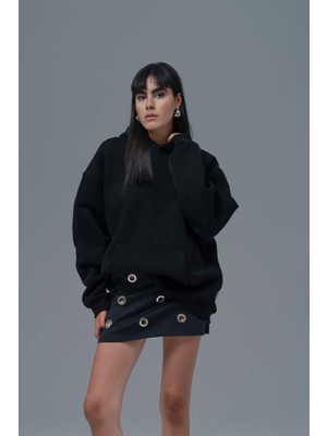 Saw Urbanity The Story Of Layers Oversize Sweatshirt Kadın Siyah