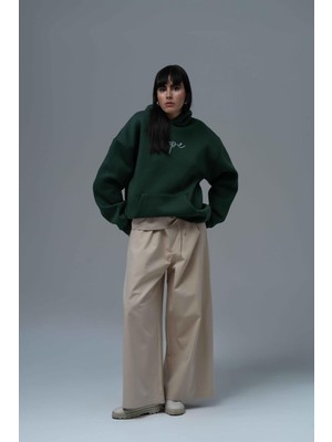 Saw Urbanity Hope Oversize Sweatshirt Kadın Yeşil