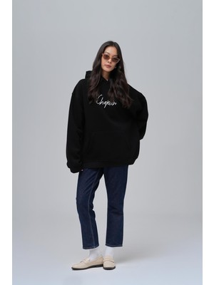 Saw Urbanity Frames Of Laughter Oversize Sweatshirt Kadın Siyah