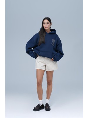 Saw Urbanity Beyond The Frame Oversize Sweatshirt Kadın Indigo