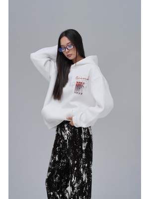 Saw Urbanity Renewed Flow Oversize Sweatshirt Kadın Ekru