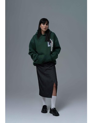 Saw Urbanity Wild Spirit Oversize Sweatshirt Kadın Yeşil