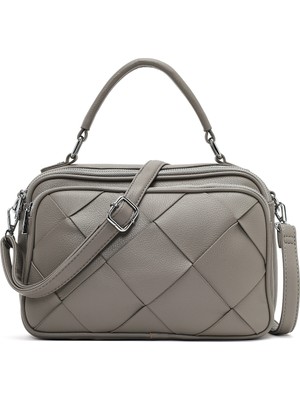 Derimod Kadın Gri Uzun Askılı Örgülü Kol Çantası 26PBD262829