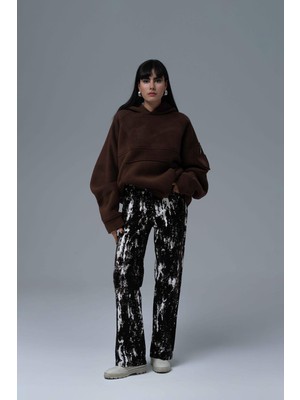Saw Urbanity Urban Shield Oversize Welsoft Sweatshirt Kadın Kahverengi