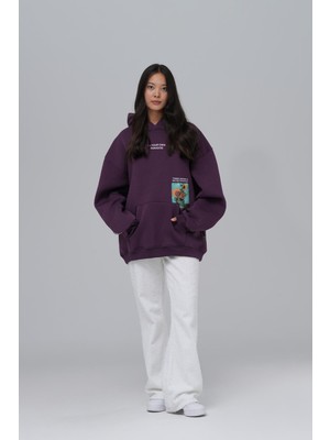 Saw Urbanity Paradise Within Oversize Sweatshirt Kadın Mor