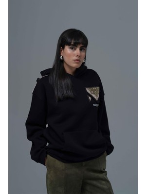 Saw Urbanity Memories Never Die Oversize Sweatshirt Kadın Siyah