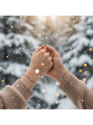 Pigado Harfli Kararmaz Çelik Zincir Bileklik Sevgiliye Hediye