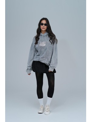 Saw Urbanity Breathe & Live Oversize Sweatshirt Kadın Füme