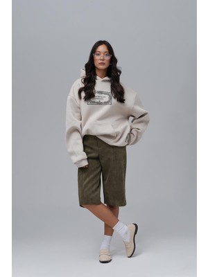Saw Urbanity Endless Metamorphosis Oversize Sweatshirt Kadın Stone