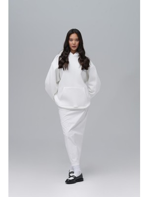 Saw Urbanity Design Story Fading Echoes Oversize Sweatshirt Kadın Ekru