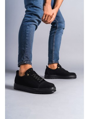 Zapatos SLW152 Cool Bağcıklı Süet Erkek Günlük Spor Klasik Ayakkabı Sst - Siyah