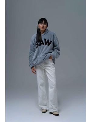 Saw Urbanity Time Of Choose Oversize Welsoft Sweatshirt Kadın Gri