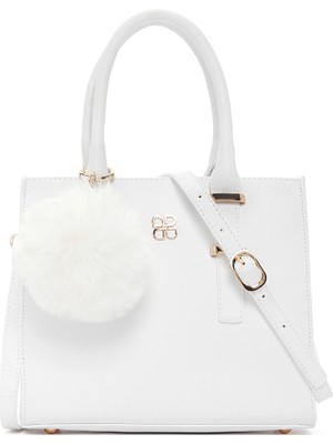 Derimod Kadın Beyaz Uzun Askılı Aksesuarlı Kol Çantası 26PBD2005CV