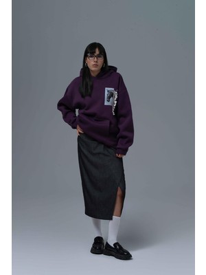 Saw Urbanity Wild Spirit Oversize Sweatshirt Kadın Mor