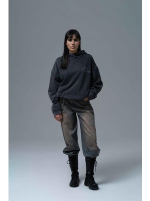 Saw Urbanity Paradox Oversize Sweatshirt Kadın Siyah