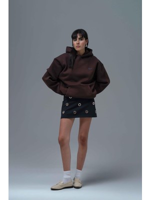 Saw Urbanity The Story Of Layers Oversize Sweatshirt Kadın Kahverengi