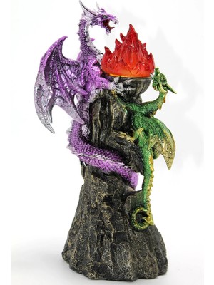 Güvenli Sepet Polyester Ledli Dragon Figürü ALK2335
