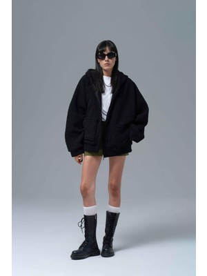 Saw Urbanity Everyday Icon Oversize Welsoft Sweatshirt Kadın Siyah