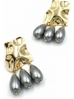 Royaleks Plaka Küpe - Gri