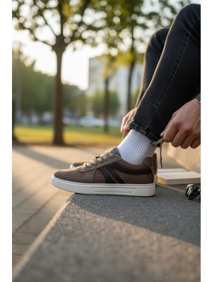 Enoch Düz Taban Keten Bağcıklı Spor Ayakkabı