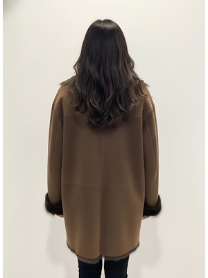 Paolo Framinco PF-027 Keçi Derisi Kahve Kürk Deri Kaban