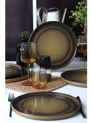 UltraMint Vintage Vibe 6'lı Servis Tabağı Seti, 27 Cm, Şık ve Kullanışlı