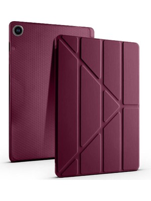 Samsung Galaxy Tab A9+ Plus / A11+ Plus Uyumlu Üçgen Standlı Uyandırma Fonksiyonlu Tablet Kılıfı