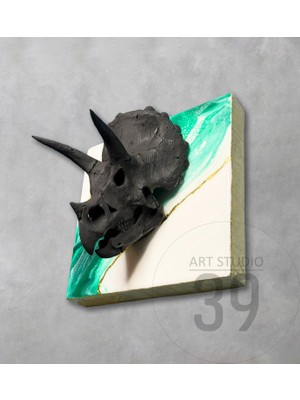 Altın Varaklı Geode Epoksi Duvar Tablosu, El Yapımı Heykelsi Sanat Eseri, 25×25 Cm, Statement Tasarım