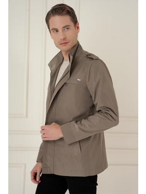 Efor Hakim Yaka Düğme ve Fermuarlı Yan Cepli Mevsimlik Vizon Mont Ka 077