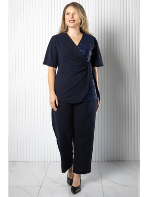 Modaviki Pul Payet Detaylı Takım Lacivert MDV968