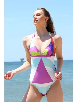 Veralya Moda Kadın Sırt Dekolteli Mayo 34017