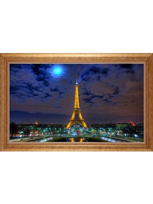 Giyense Altın Çerçeveli Paspartulu Manzara Tablo DF1643