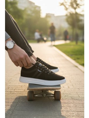 Enoch Düz Taban Keten Bağcıklı Spor Ayakkabı