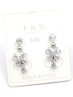 Royaleks Çoklu Kelebek Küpe - Gümüş