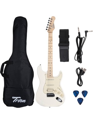 Trion TGP-112-WH  Aksesuar ve Amfi Dahil Beyaz Elektro Gitar Seti