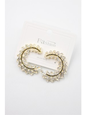 Royaleks Zirkon Taşlı Küpe - Altın