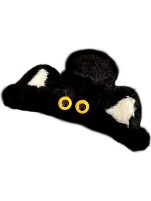 TrendyChic Siyah Tüylü Kedi Mandal Toka