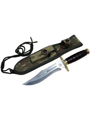 Eco Port T.c. Standart Komando Bıçağı 30 cm - Tırtıklı, Kamuflaj Kılıflı