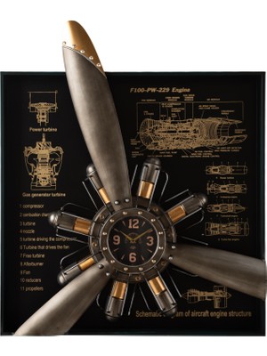 Mudo Home ELICA SILVER DUVAR SAATİ 80X11X96CM