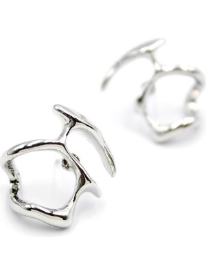 Royaleks Metal Küpe - Gümüş