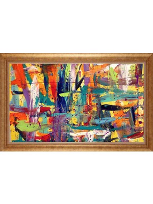 Giyense Altın Çerçeveli Paspartulu Manzara Tablo DF0853