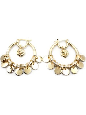 Royaleks Pullu Halka Küpe - Altın