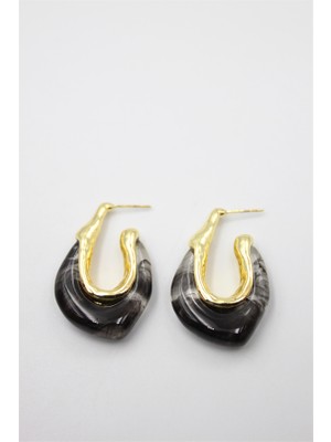 Royaleks Akrilik Küpe - Siyah