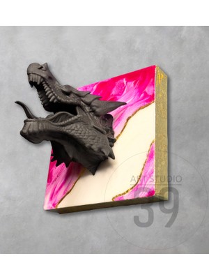 Altın Varaklı Geode Epoksi Duvar Tablosu, El Yapımı Heykelsi Sanat Eseri, 25×25 Cm, Statement Tasarım