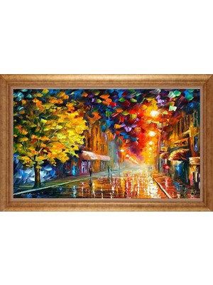 Giyense Altın Çerçeveli Paspartulu Manzara Tablo DF1356