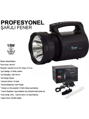 Eco Port WT-018 Profesyonel Büyük Avcı Feneri