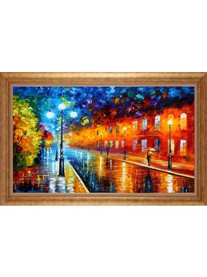 Giyense Altın Çerçeveli Paspartulu Manzara Tablo DF1380